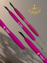 Manicure pusher with silicone handle “Gummy” UNIQ 11 TYPE 2 (slanted pusher + ring)