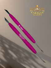 Manicure pusher with silicone handle “Gummy” UNIQ 11 TYPE 2 (slanted pusher + ring)