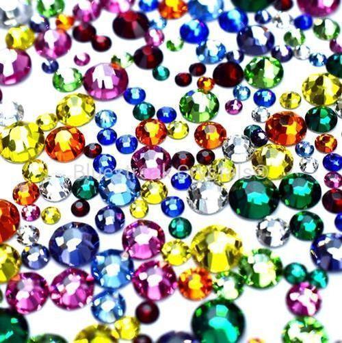 Preciosa flat back crystals rhinestone non hotfix Kaleidoscope combo mix pack of 350