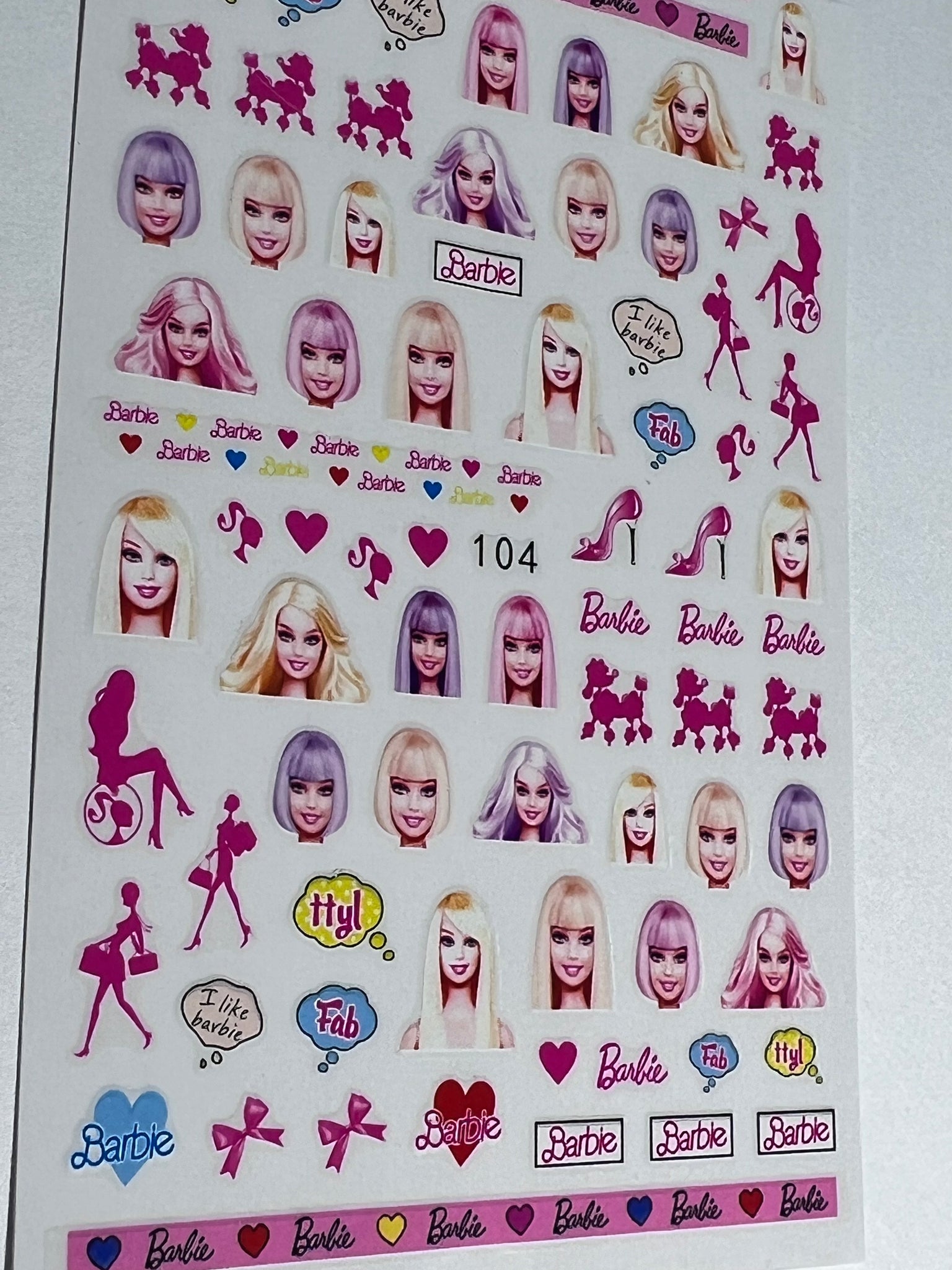 Barbie sticker sheet -  México