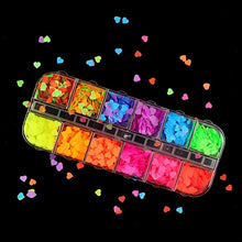 Neon Hearts Slices Decoration