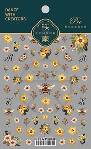 Bee&Flower Nail Sticker TS-112