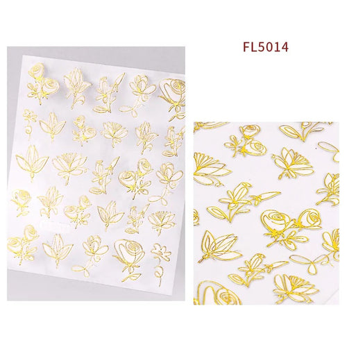 Flower Sticker Metallic FL5014