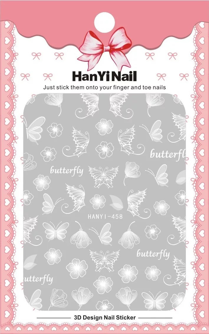 Butterfly & Flower Sticker HANYY-458