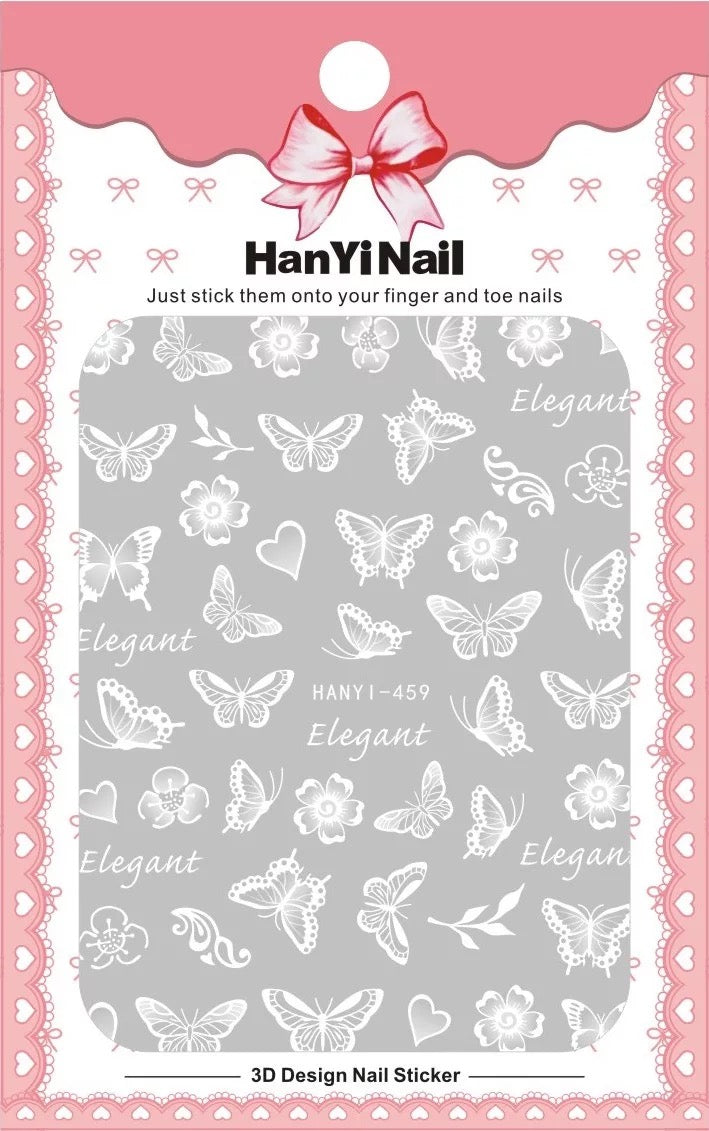 Butterfly & Flower Stickers HANYI-459