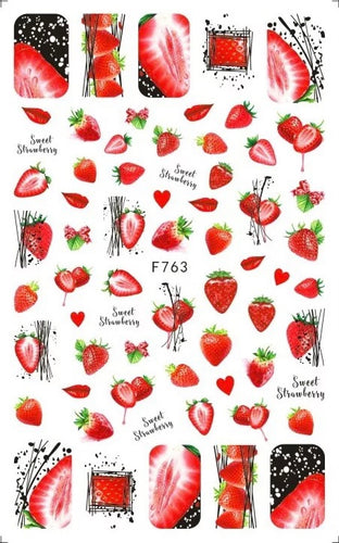 Strawberry Nail Sticker F763