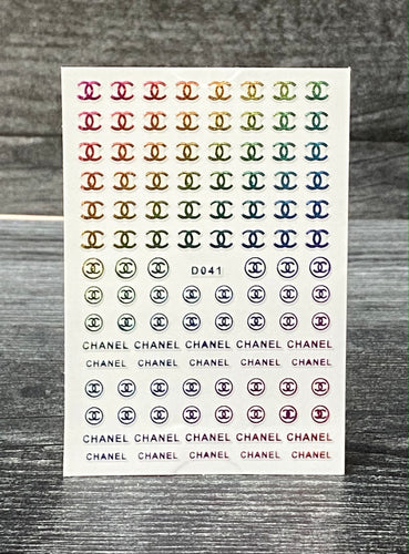 Chanel Colorful Nail Sticker D041