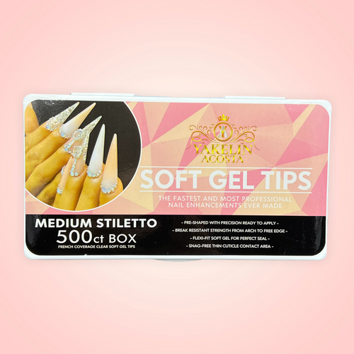 Soft gel tips stilettos 500pcs