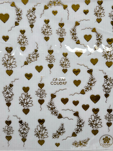 Sticker Cb-230 dorado