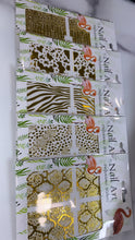 Stickers metalicos animal print 5 units ( SP-210,214,211,216,217)