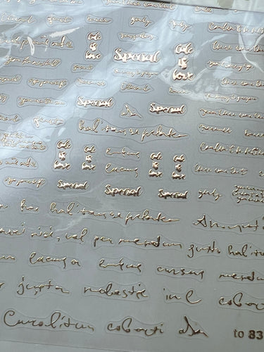 Tomoni stickers to 837 rose gold