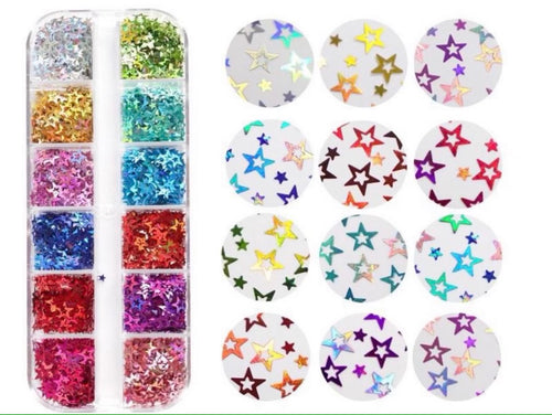 Mix Star Glitter Nail Art Decoration