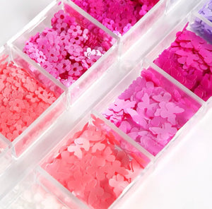 Butterfly&Flowers Nail Sequins